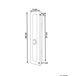 Wandlampen-Beliani SAVANE - Wandlamp - Zwart - 30 cm - Staal