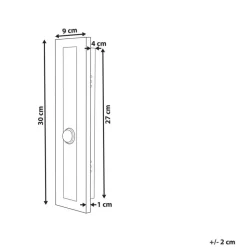 Wandlampen-Beliani SAVANE - Wandlamp - Zwart - 30 cm - Staal