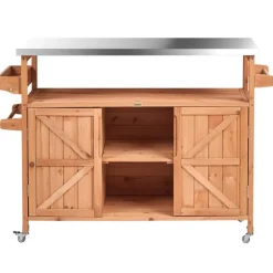 Leen Bakker SCANNO - Buitenkeuken eiland - Lichtbruin - Dennenhout
