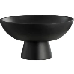 Dienbladen-Leen Bakker Schaal op voet - zwart mangohout - Ø32 cm