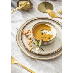 Leen Bakker Schaaltje Camille - beige - stoneware - Ø11,5 cm