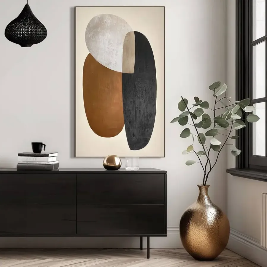 Schilderijen-Leen Bakker Schilderij Abstract warm - multikleur - 118x70 cm