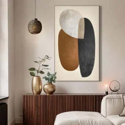 Schilderijen-Leen Bakker Schilderij Abstract warm - multikleur - 118x70 cm