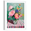 Schilderijen-Reinders Schilderij Bloemen op tafel - 70 x 50cm - Bont