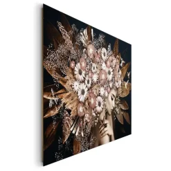 Schilderijen-Reinders Schilderij Bloemenrijkdom - 100 x 140cm - Bruin