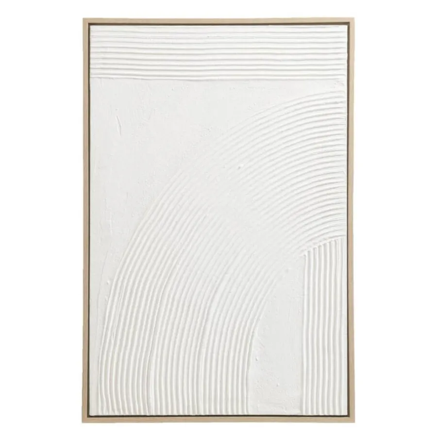 Schilderijen-Leen Bakker Schilderij 3D Art - wit - canvas/hout - 90x60 cm
