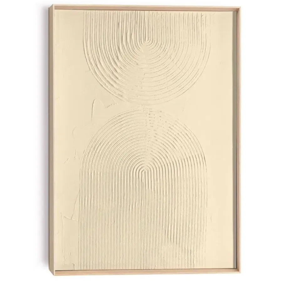 Schilderijen-Reinders Schilderij 3D Art Bows - sand - 70 x 50cm - Beige