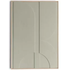 Schilderijen-Reinders Schilderij 3D Art Mars - sage green - 100 x 70cm - Groen