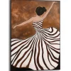 Reinders Schilderij Dansende dame - 70 x 50cm - Bruin