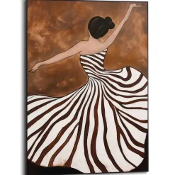 Reinders Schilderij Dansende dame - 70 x 50cm - Bruin