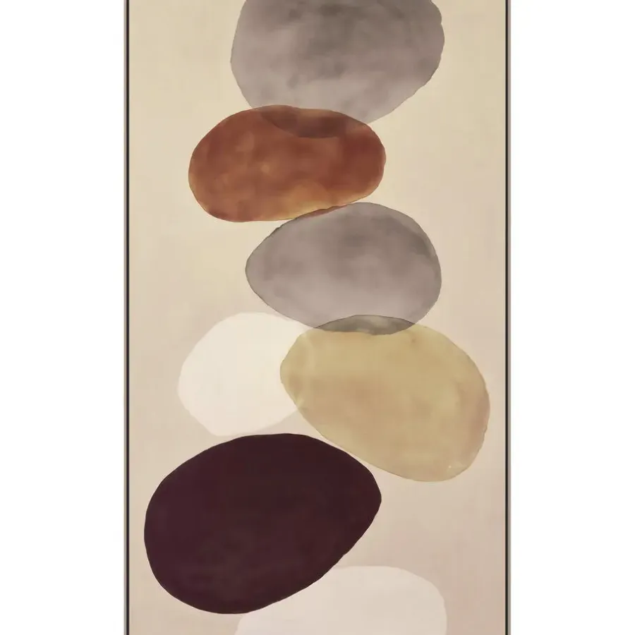 Schilderijen-Leen Bakker Schilderij gekleurde stenen FCL - 118x70 cm