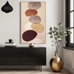 Schilderijen-Leen Bakker Schilderij gekleurde stenen FCL - 118x70 cm
