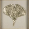 Leen Bakker Schilderij Ginko goudkleur MDF/glas - 50x50 cm