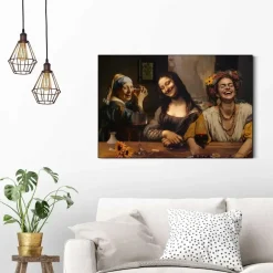 Schilderijen-Reinders Schilderij Girls Night Out - 60 x 90cm - Bruin
