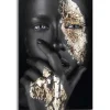 Schilderijen-Reinders Schilderij Gouden hand - 90 x 60cm - Goudkleurig