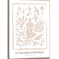 Reinders Schilderij Le Paradis Esthétique - 70 x 50cm - Beige