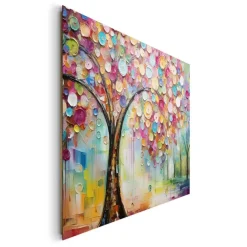 Reinders Schilderij Life Tree - colourful - 100 x 140cm - Bont