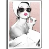 Posters-Reinders Schilderij Lipstick Beauty - 70 x 50cm - Roze