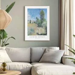 Posters-Reinders Schilderij Monet - landscape in Ile Saint-Martin - 70 x 50cm
