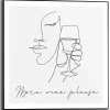Schilderijen-Reinders Schilderij More wine please - 50 x 50cm - Zwart-Wit