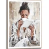Reinders Schilderij Morning Reading - 70 x 50cm - Bruin