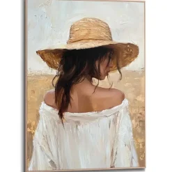 Reinders Schilderij Summer Lady - 70 x 50cm - Beige
