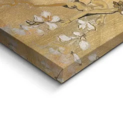 Schilderijen-Reinders Schilderij Van Gogh - almondblossom - 50 x 70cm - Goudkleurig