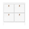 Leen Bakker Schoenenkast Madeira - wit - 103x102x25 cm