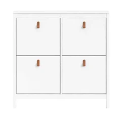 Leen Bakker Schoenenkast Madeira - wit - 103x102x25 cm
