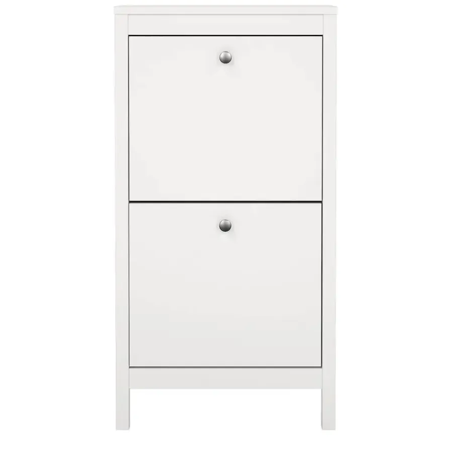 Schoenenkasten-Leen Bakker Schoenenkast Madeira - wit - 102,9x53,8x24,6 cm