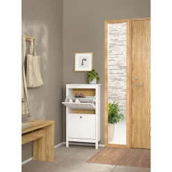 Schoenenkasten-Leen Bakker Schoenenkast Madeira - wit - 102,9x53,8x24,6 cm