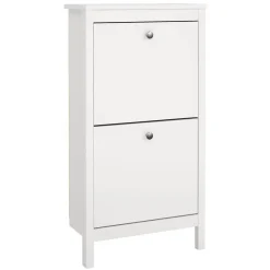 Schoenenkasten-Leen Bakker Schoenenkast Madeira - wit - 102,9x53,8x24,6 cm