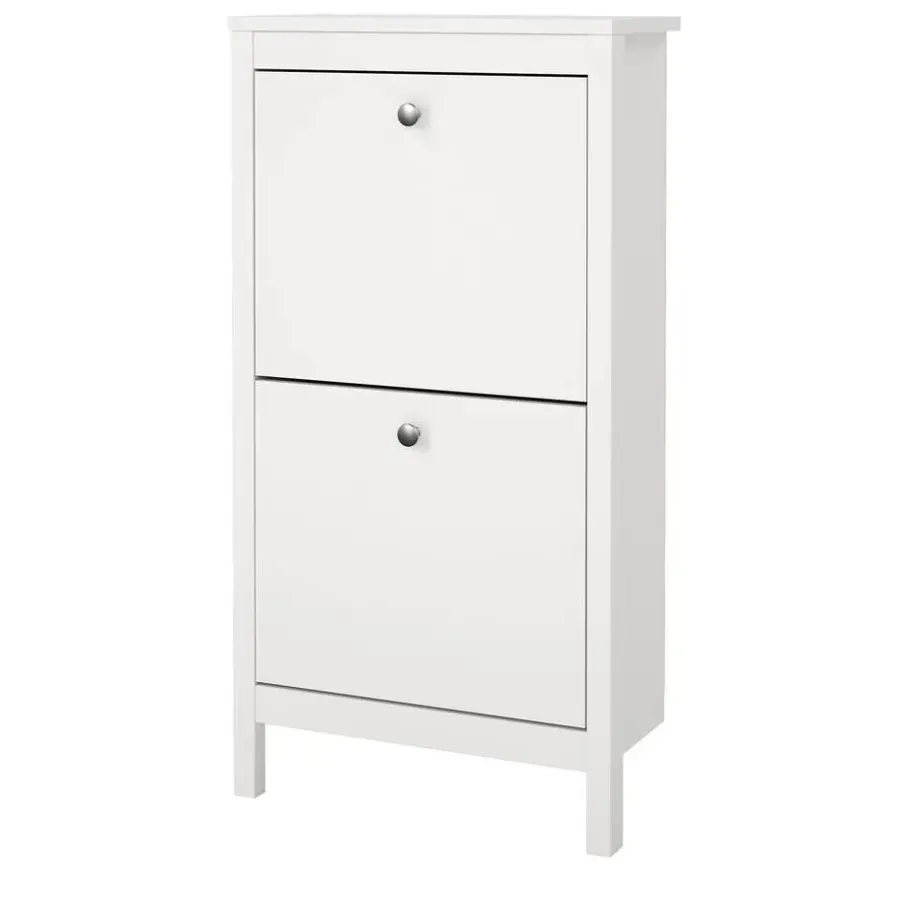 Schoenenkasten-Leen Bakker Schoenenkast Madeira - wit - 102,9x53,8x24,6 cm
