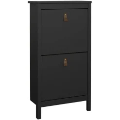 Schoenenkasten-Leen Bakker Schoenenkast Madeira - zwart - 102,9x53,8x24,6 cm