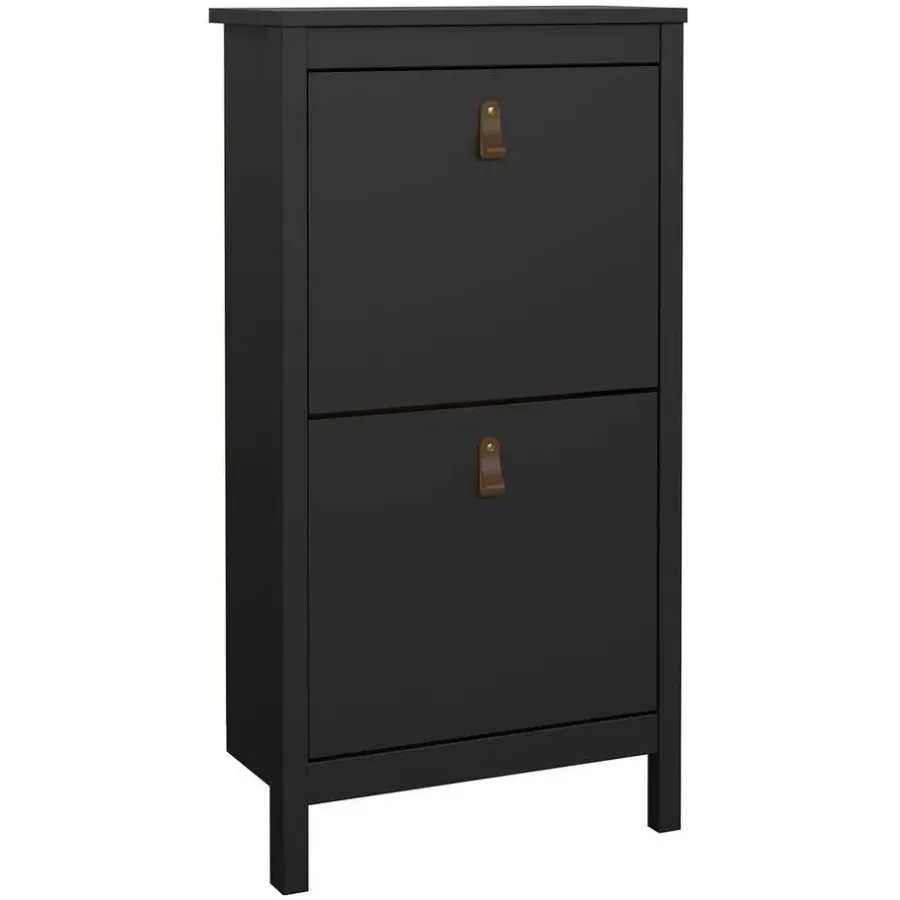 Schoenenkasten-Leen Bakker Schoenenkast Madeira - zwart - 102,9x53,8x24,6 cm