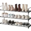 Kledingopbergers-ACAZA Schoenenrek - stapelbaar - 92x54x30 cm - zwart