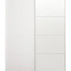 Leen Bakker Schuifdeurkast Bergamo - wit/spiegel - 221x178,5x66,6 cm