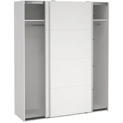 Leen Bakker Schuifdeurkast Bergamo - wit - 221x178,5x66,6 cm