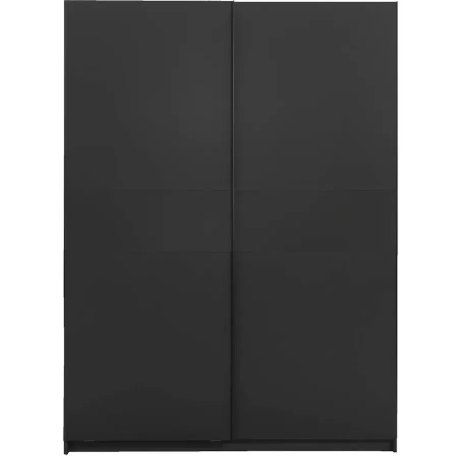 Schuifdeurkasten|Kledingkasten-Leen Bakker Schuifdeurkast Genua - antraciet - 204x150x60 cm
