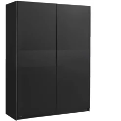 Schuifdeurkasten|Kledingkasten-Leen Bakker Schuifdeurkast Genua - antraciet - 204x150x60 cm