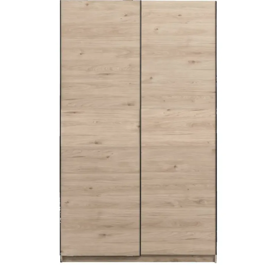 Leen Bakker Schuifdeurkast Genua - eikenkleur - 204x122x60 cm