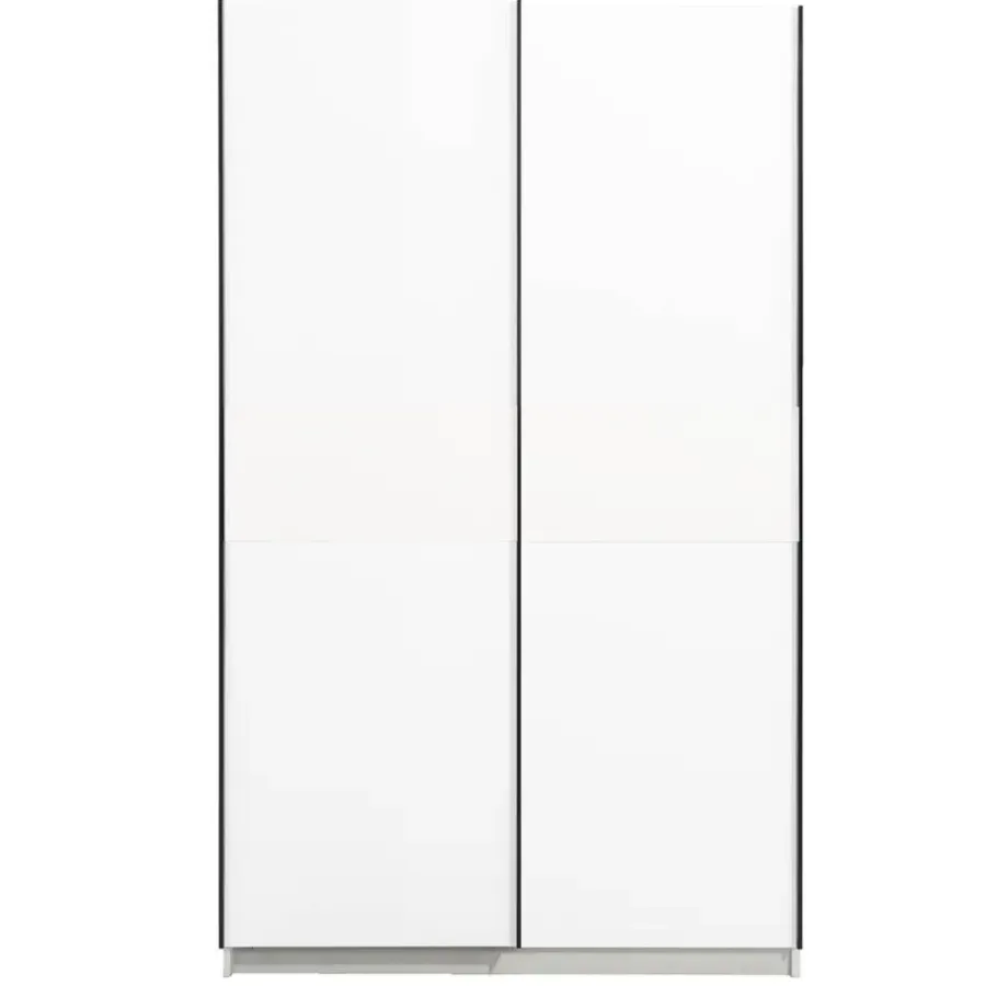Leen Bakker Schuifdeurkast Genua - wit - 204x122x60 cm
