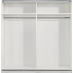 Schuifdeurkasten|Kledingkasten-Leen Bakker Schuifdeurkast Genua - wit/eikenkleur - 204x200x60 cm