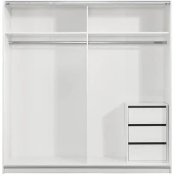 Kledingkasten|Kledingkasten-Leen Bakker Schuifdeurkast Genua - wit - 204x200x60 cm