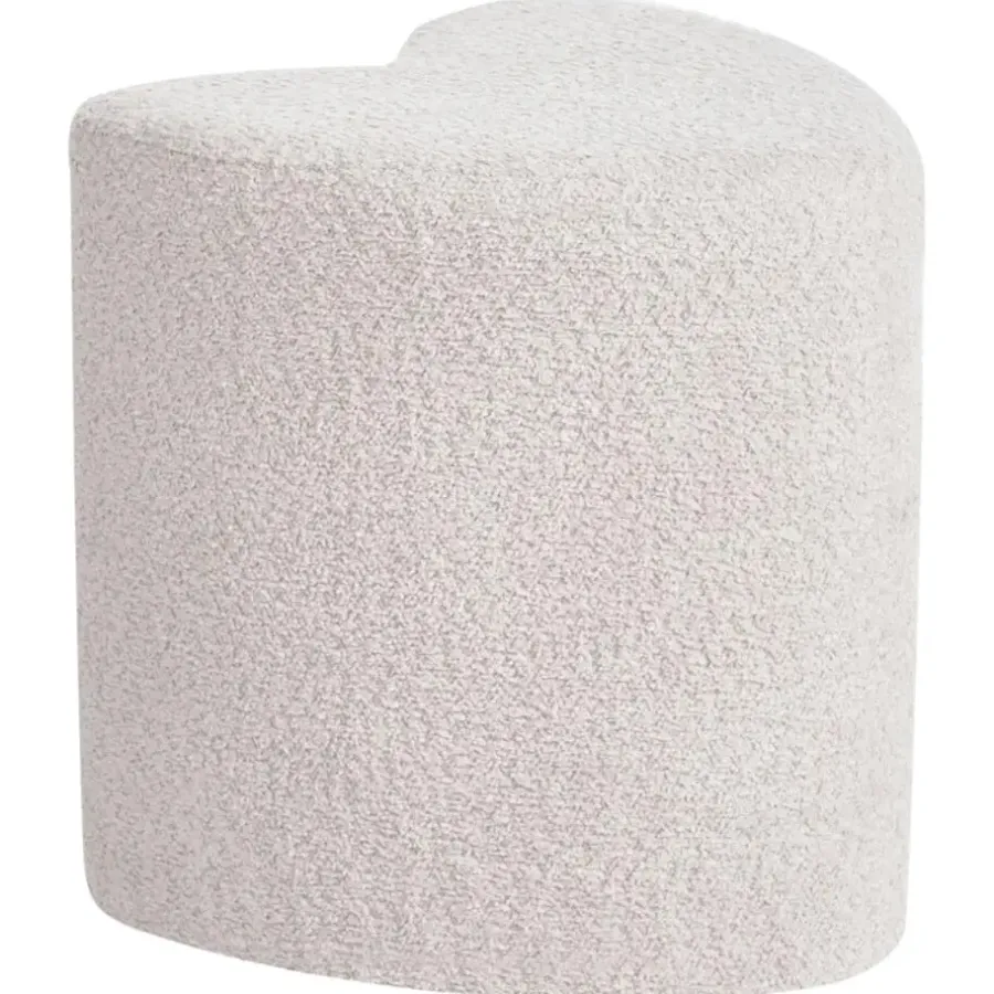 Leen Bakker SCOTIA - Poef - Beige - Chenille