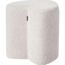 Leen Bakker SCOTIA - Poef - Beige - Chenille