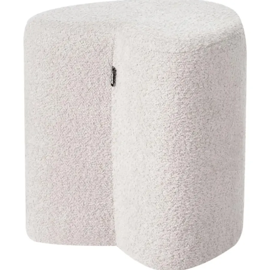 Leen Bakker SCOTIA - Poef - Beige - Chenille