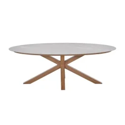 Tuintafels-Garden Impressions Scotland tafel - 230x115 cm - light teaklook - Centostone Napoli sand
