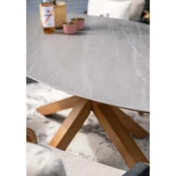 Tuintafels-Garden Impressions Scotland tafel - 230x115 cm - light teaklook - Centostone Napoli sand