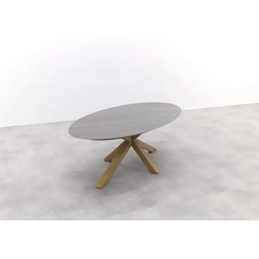 Tuintafels-Garden Impressions Scotland tafel - 230x115 cm - light teaklook - Centostone Napoli sand